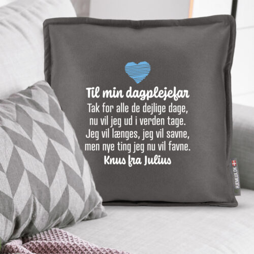 Til min dagplejefar | Pyntepude i filt - Image 2