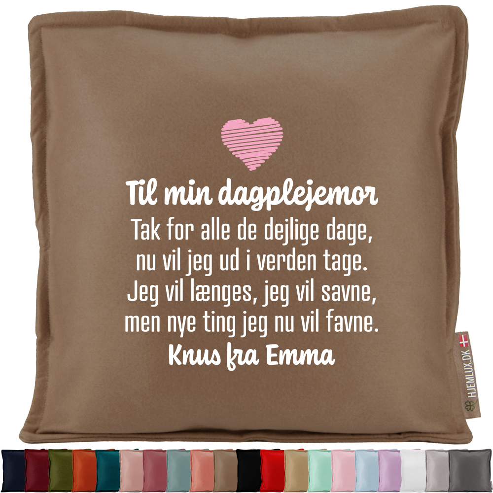 Til min dagplejemor | Pyntepude i filt