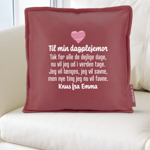 Til min dagplejemor | Pyntepude i filt - Image 2