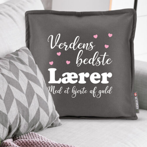 Verdens bedste lærer #2 | Pyntepude i filt - Image 2