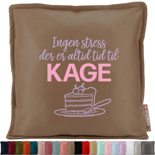 Ingen stress, der er altid tid til kage | Pyntepude i filt