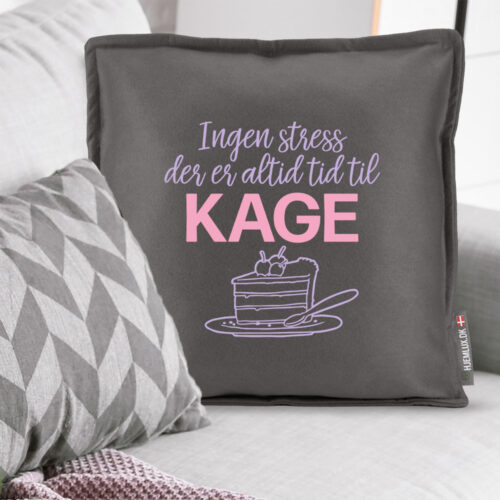 Ingen stress, der er altid tid til kage | Pyntepude i filt - Image 2