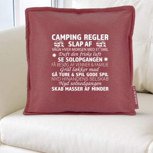 Alternative view of Camping regler - Slap af | Pyntepude i filt
