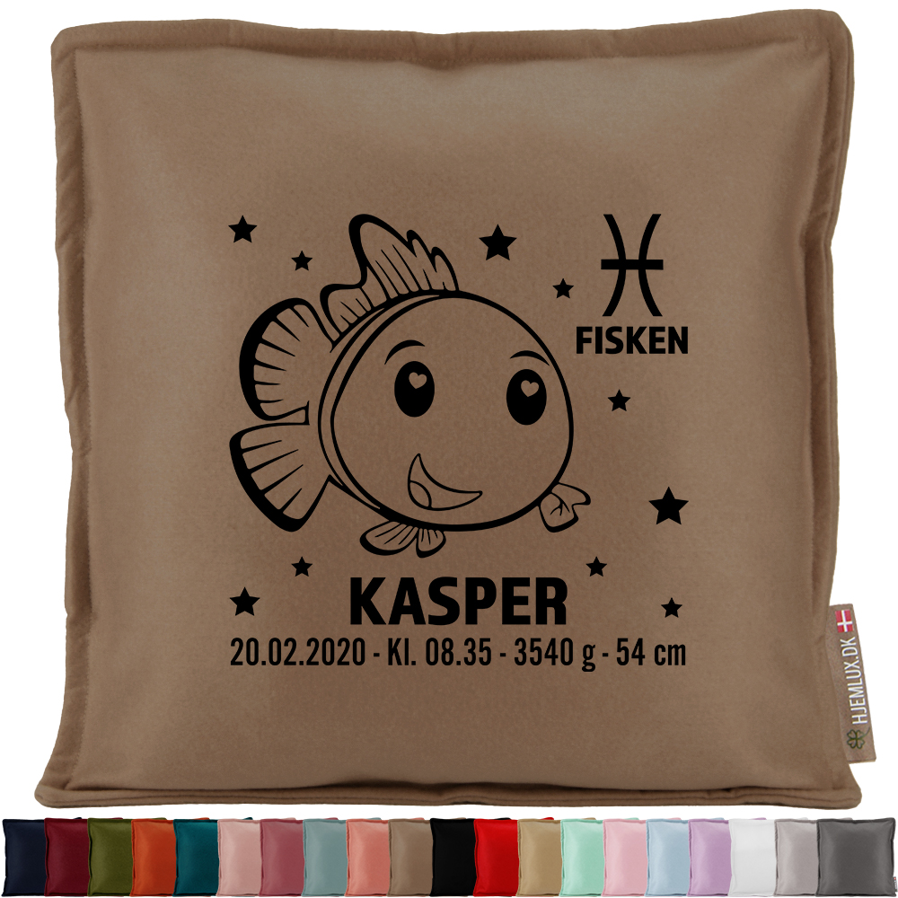 Stjernetegn "A little star" - Fisken | Pyntepude i filt