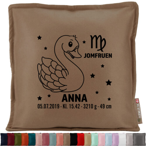 Stjernetegn "A little star" - Jomfruen | Pyntepude i filt