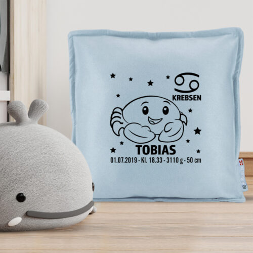 Alternative view of Stjernetegn "A little star" - Krebsen | Pyntepude i filt