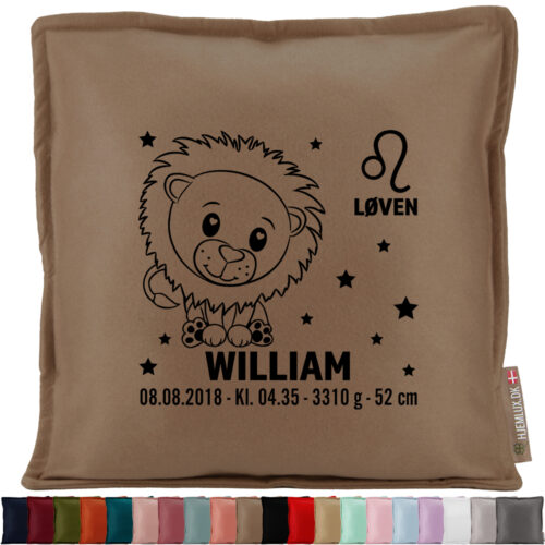 Stjernetegn "A little star" - Løven | Pyntepude i filt