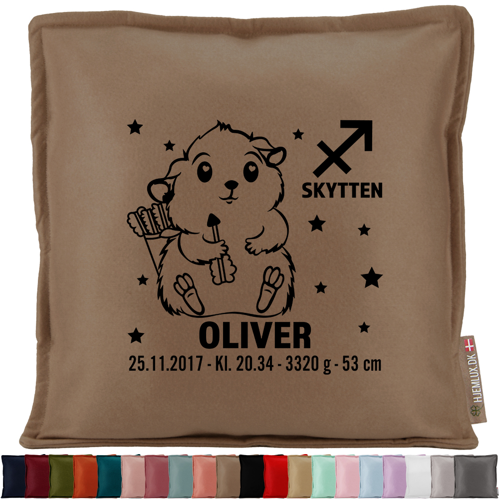 Stjernetegn "A little star" - Skytten | Pyntepude i filt