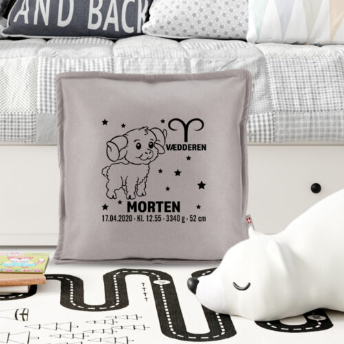 Alternative view of Stjernetegn "A little star" - Vædderen | Pyntepude i filt