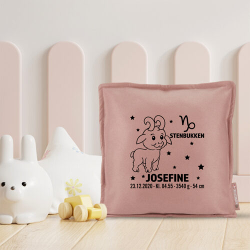 Alternative view of Stjernetegn "A little star" - Stenbukken | Pyntepude i filt