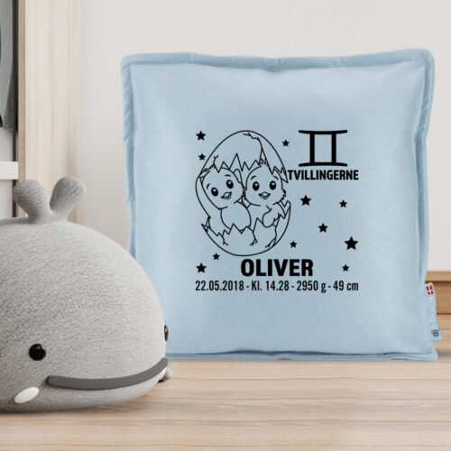 Alternative view of Stjernetegn "A little star" - Tvillingerne | Pyntepude i filt