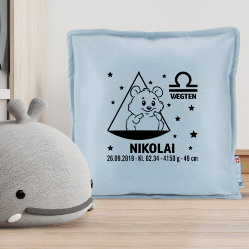 Alternative view of Stjernetegn "A little star" - Vægten | Pyntepude i filt