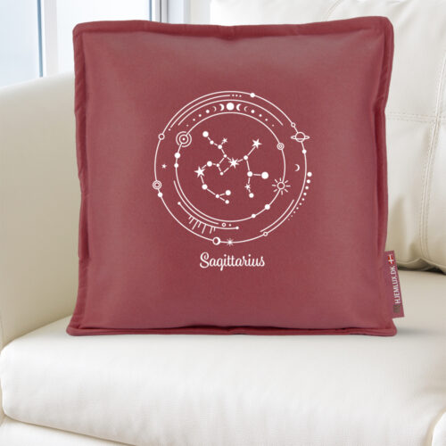 Stjernetegn "My Zodiac" - Sagittarius (skytten) | Pyntepude i filt - Image 2