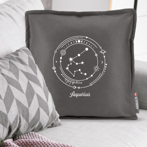 Stjernetegn "My Zodiac" - Aquarius (vandmanden) | Pyntepude i filt - Image 2