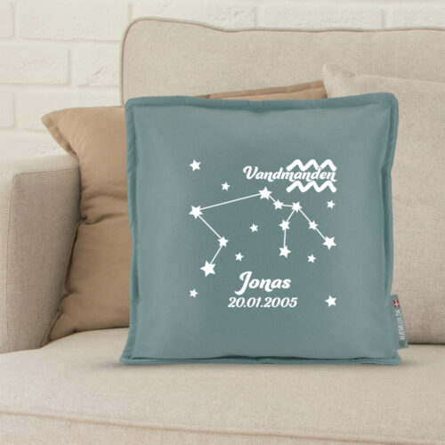 Alternative view of Stjernetegn "Look at the stars" - Vandmanden | Pyntepude i filt