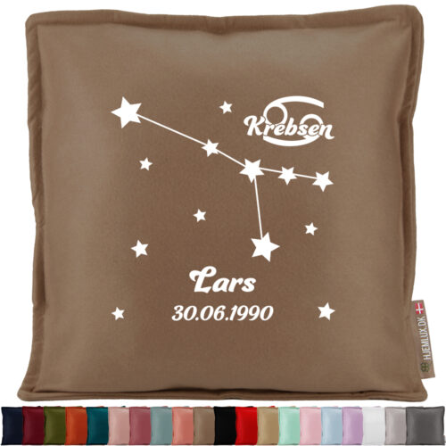 Stjernetegn "Look at the stars" - Krebsen | Pyntepude i filt