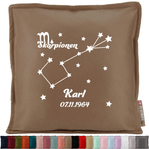 Stjernetegn "Look at the stars" - Skorpionen | Pyntepude i filt