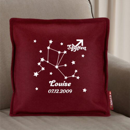 Alternative view of Stjernetegn "Look at the stars" - Skytten | Pyntepude i filt