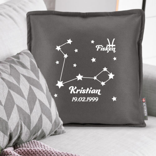 Alternative view of Stjernetegn "Look at the stars" - Fisken | Pyntepude i filt