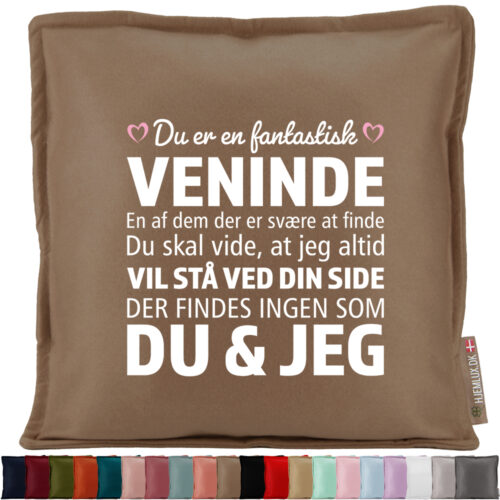 Du er en fantastisk veninde... | Pyntepude i filt