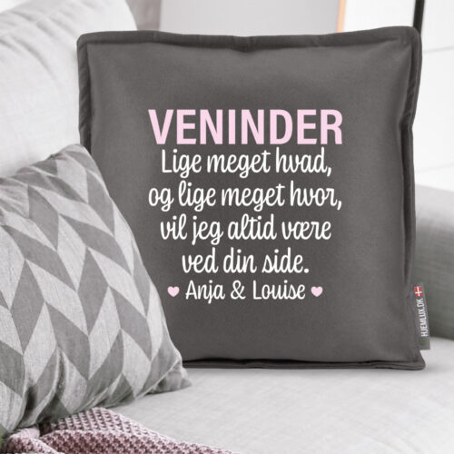 Alternative view of Veninder lige meget hvad, og lige meget... | Pyntepude i filt