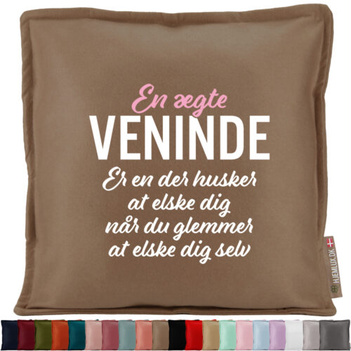 En ægte veninde... | Pyntepude i filt