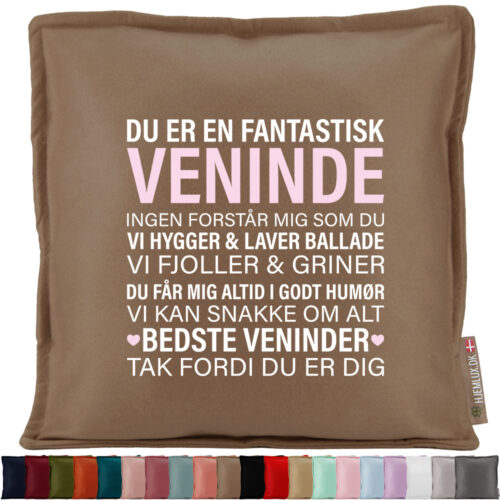 Du er en fantastisk veninde... #2 | Pyntepude i filt