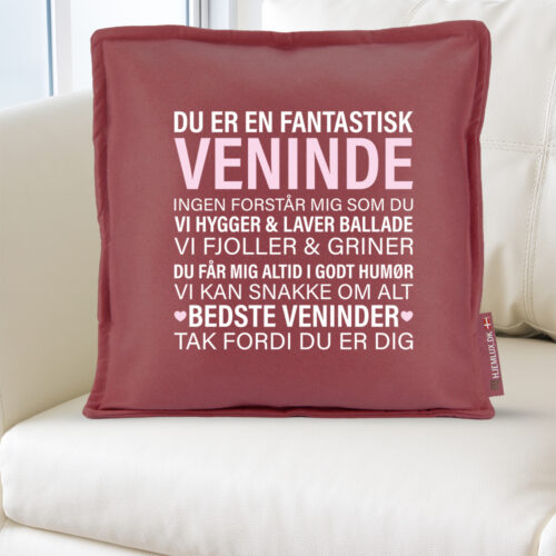 Alternative view of Du er en fantastisk veninde... #2 | Pyntepude i filt