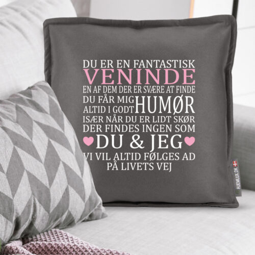 Alternative view of Du er en fantastisk veninde... #3 | Pyntepude i filt