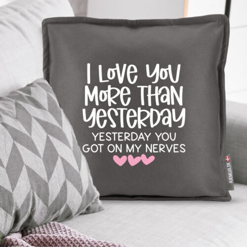 Alternative view of I love you more than yesterday... | Pyntepude i filt