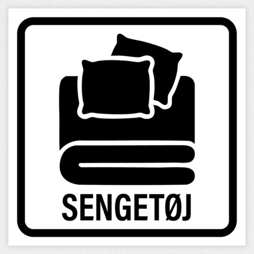 Piktogram - sengetøj | wallsticker