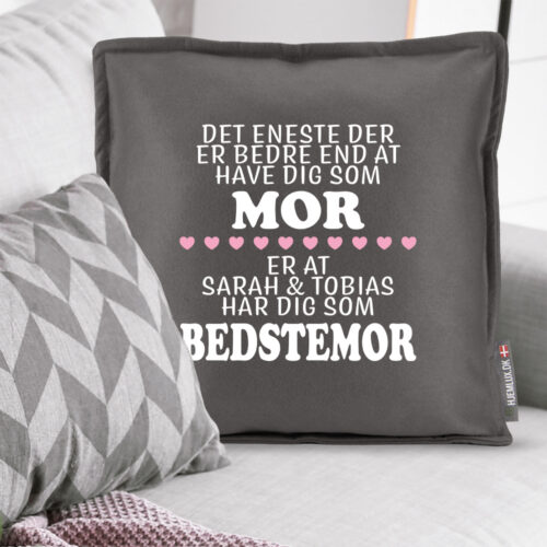 Alternative view of Det eneste der er bedre end... mor/bedstemor | Pyntepude i filt