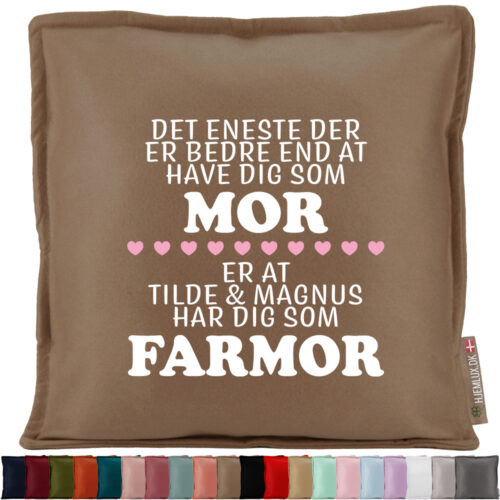 Det eneste der er bedre end... mor/farmor | Pyntepude i filt