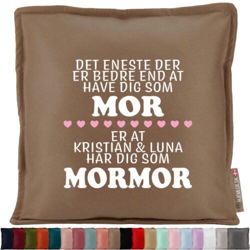 Det eneste der er bedre end... mor/mormor | Pyntepude i filt
