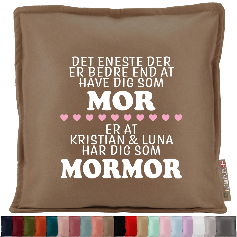 Det eneste der er bedre end... mor/mormor | Pyntepude i filt