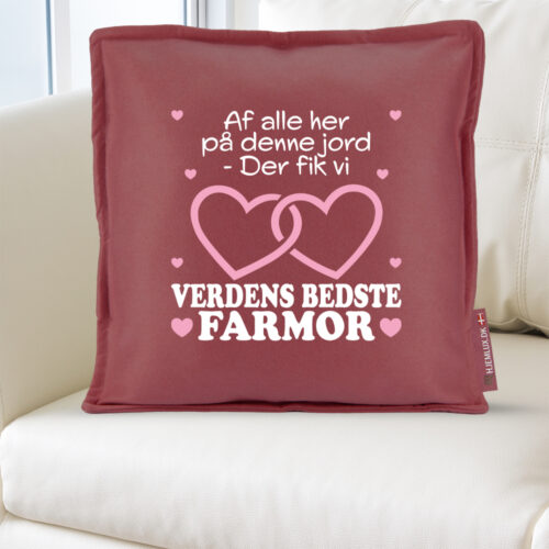 Alternative view of Af alle her på denne jord... - farmor | Pyntepude i filt