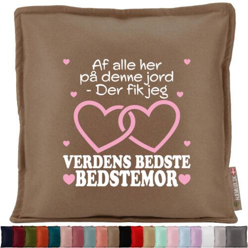 Af alle her på denne jord... - bedstemor | Pyntepude i filt