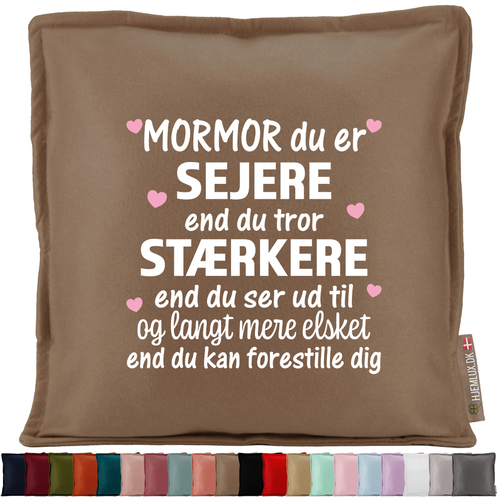 Mormor du er sejere end du tror... #1 | Pyntepude i filt
