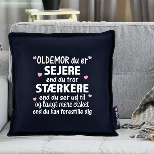 Alternative view of Oldemor du er sejere end du tror... #1 | Pyntepude i filt