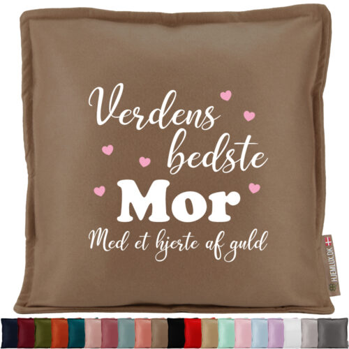 Verdens bedste mor #1 | Pyntepude i filt