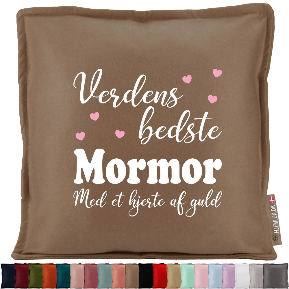 Verdens bedste mormor #1 | Pyntepude i filt