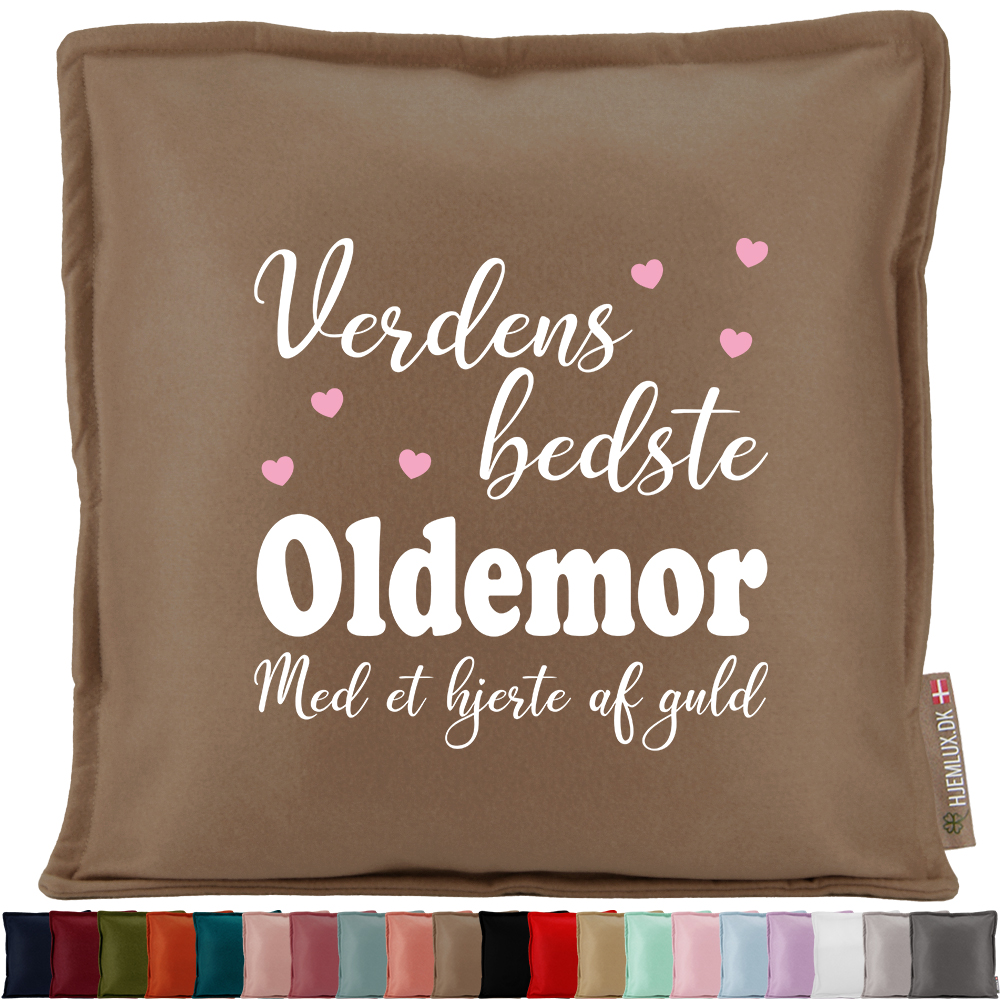 Verdens bedste oldemor #1 | Pyntepude i filt