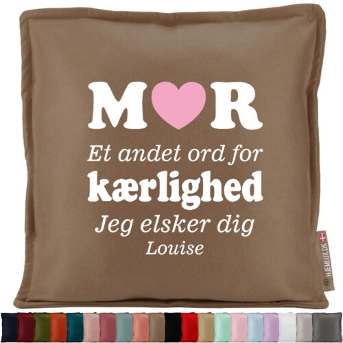 Mor et andet ord for kærlighed... | Pyntepude i filt