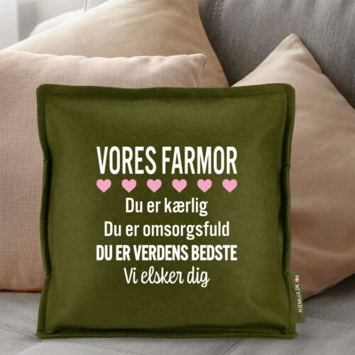 Alternative view of Min farmor er verdens bedste | Pyntepude i filt