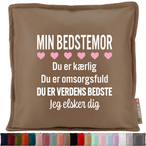 Min bedstemor er verdens bedste | Pyntepude i filt
