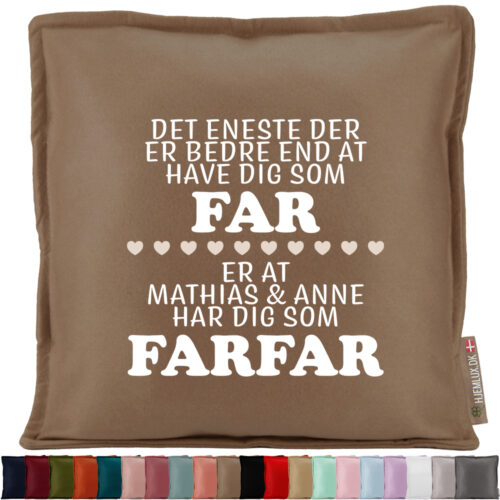 Det eneste der er bedre end... far/farfar | Pyntepude i filt