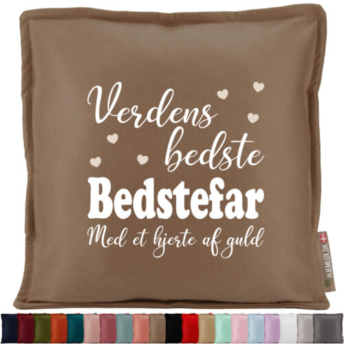 Verdens bedste bedstefar #1 | Pyntepude i filt