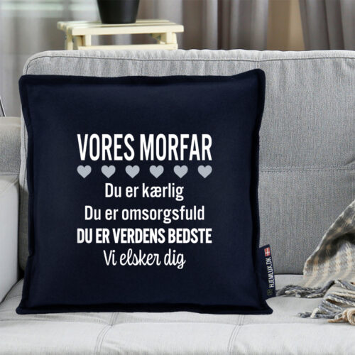 Alternative view of Min morfar er verdens bedste | Pyntepude i filt