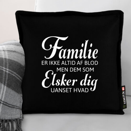 Familie er ikke altid af blod...  | Pyntepude i filt - Image 2