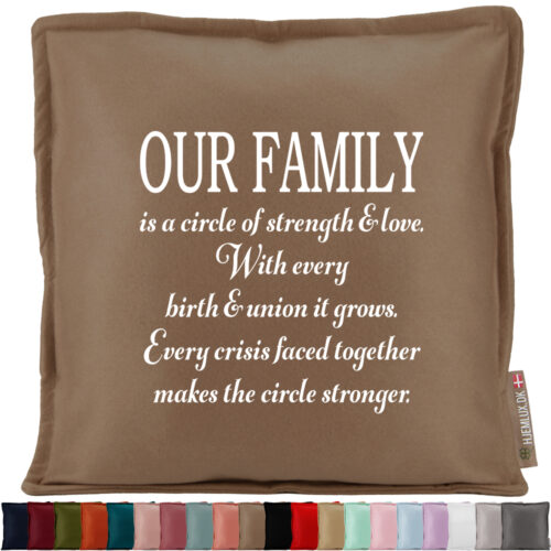 Our family is a circle of strenght & love... | Pyntepude i filt